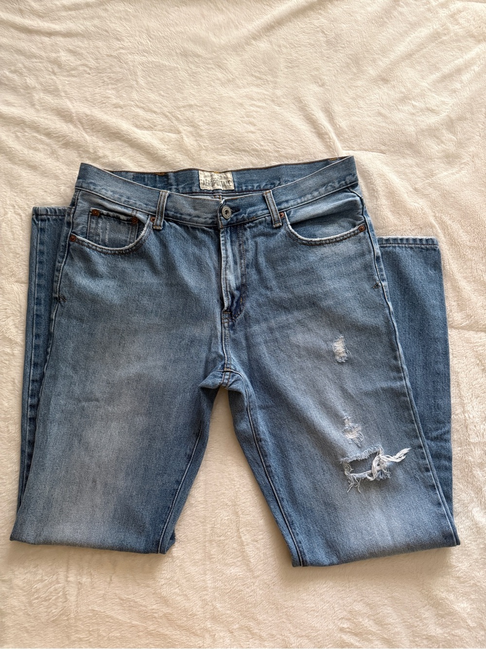 Aeropostale Light Blue Distressed Men Jeans